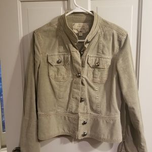 Cordoroy banded collar jacket